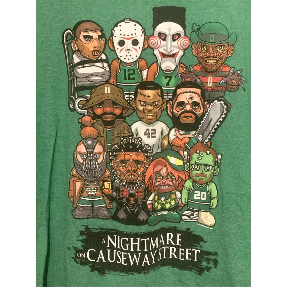 Boston Sports Apparel Celtics T-Shirt 3 Xx Nightmare Causeway St Graphic Tee